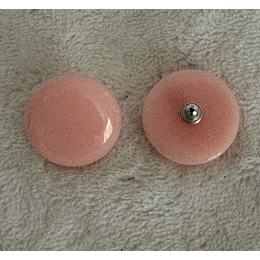 Vintage 1980’s Women’s PINK DOME Style Stud Earrings